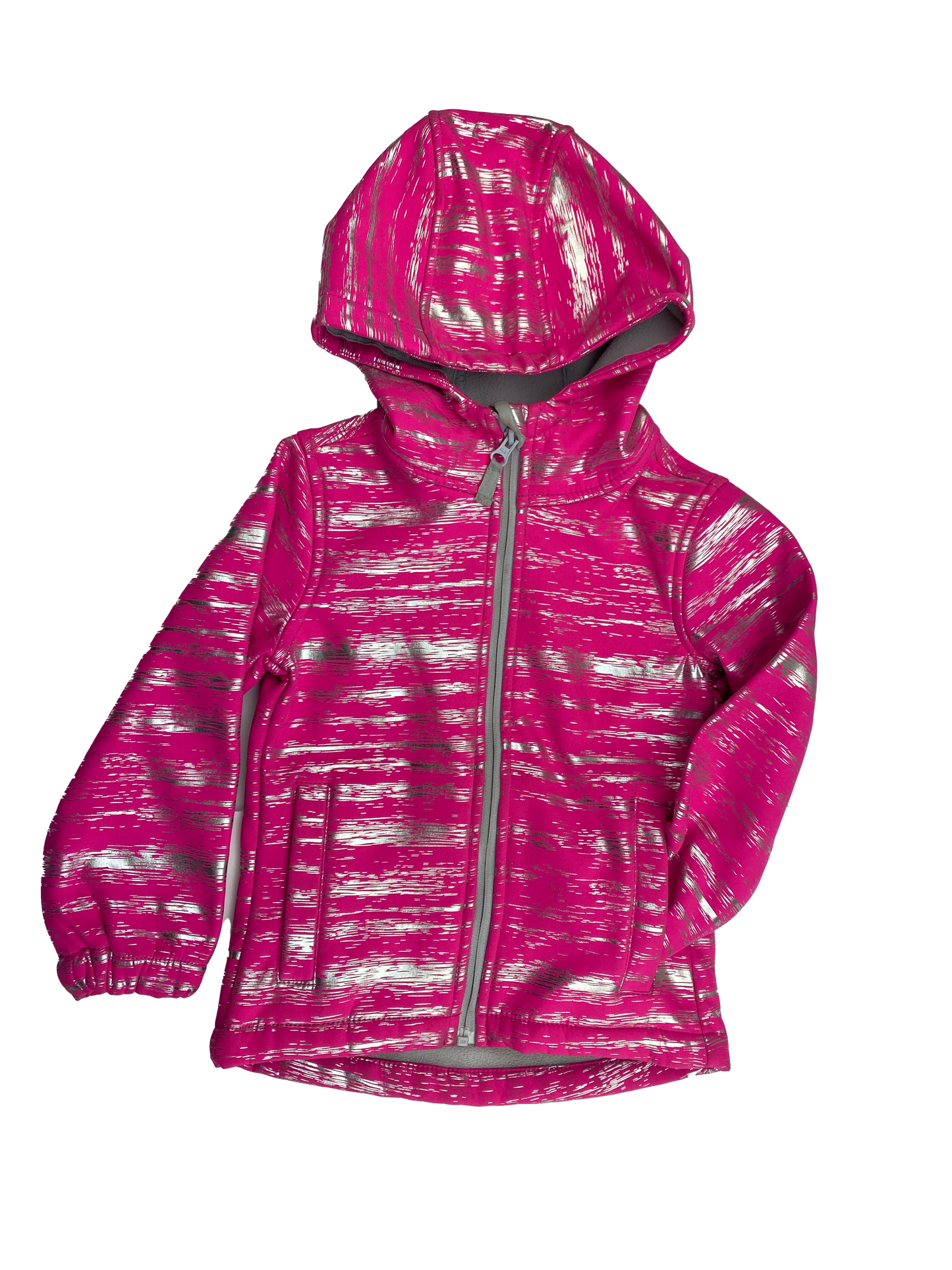 Athletic Works Pink & Silver Hooded Lightweight Jacket 4