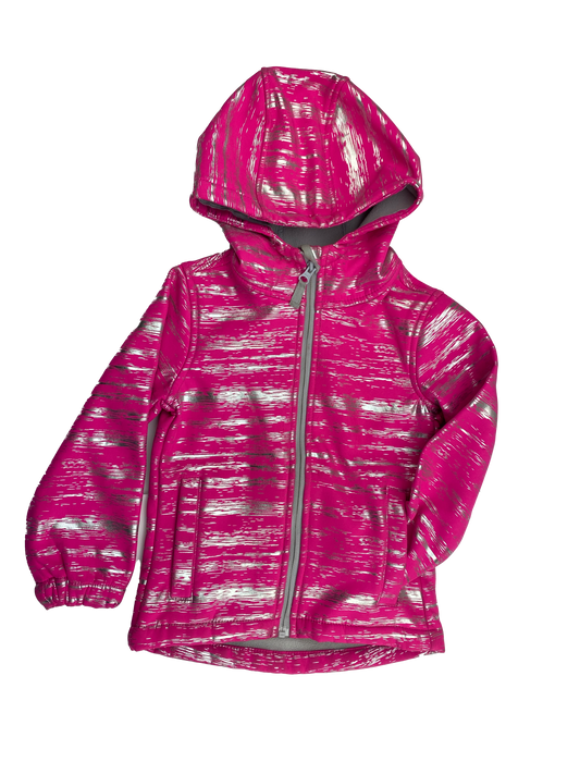 Athletic Works Pink & Silver Hooded Lightweight Jacket 4