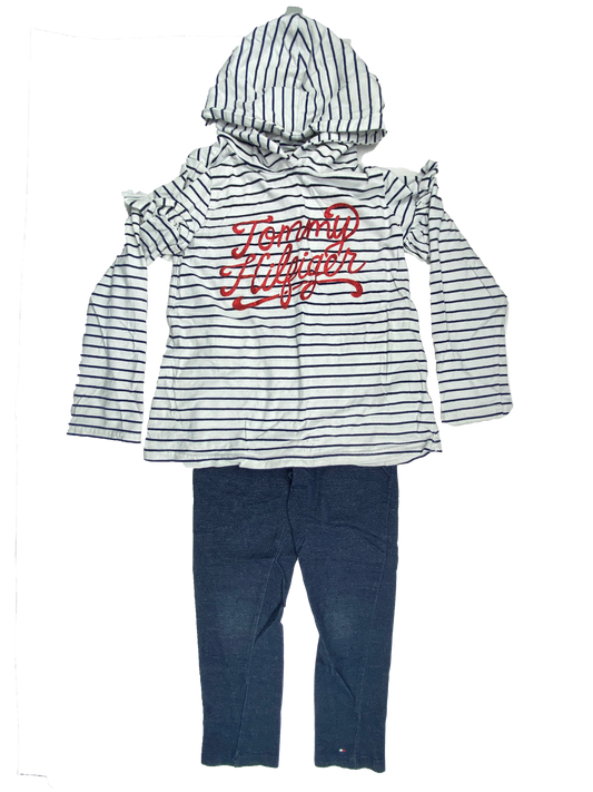 Tommy Hilfiger 2-Piece Hooded Long Sleeve with Jeggings 7