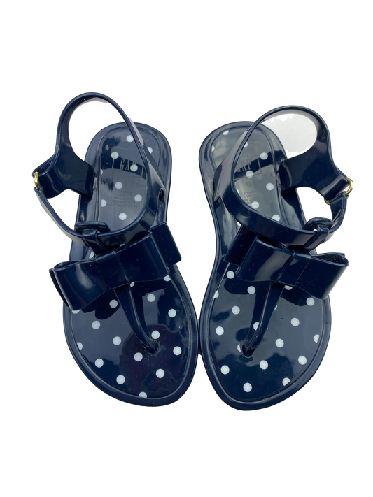 Baby Gap Blue Plastic Sandals with Bows 9