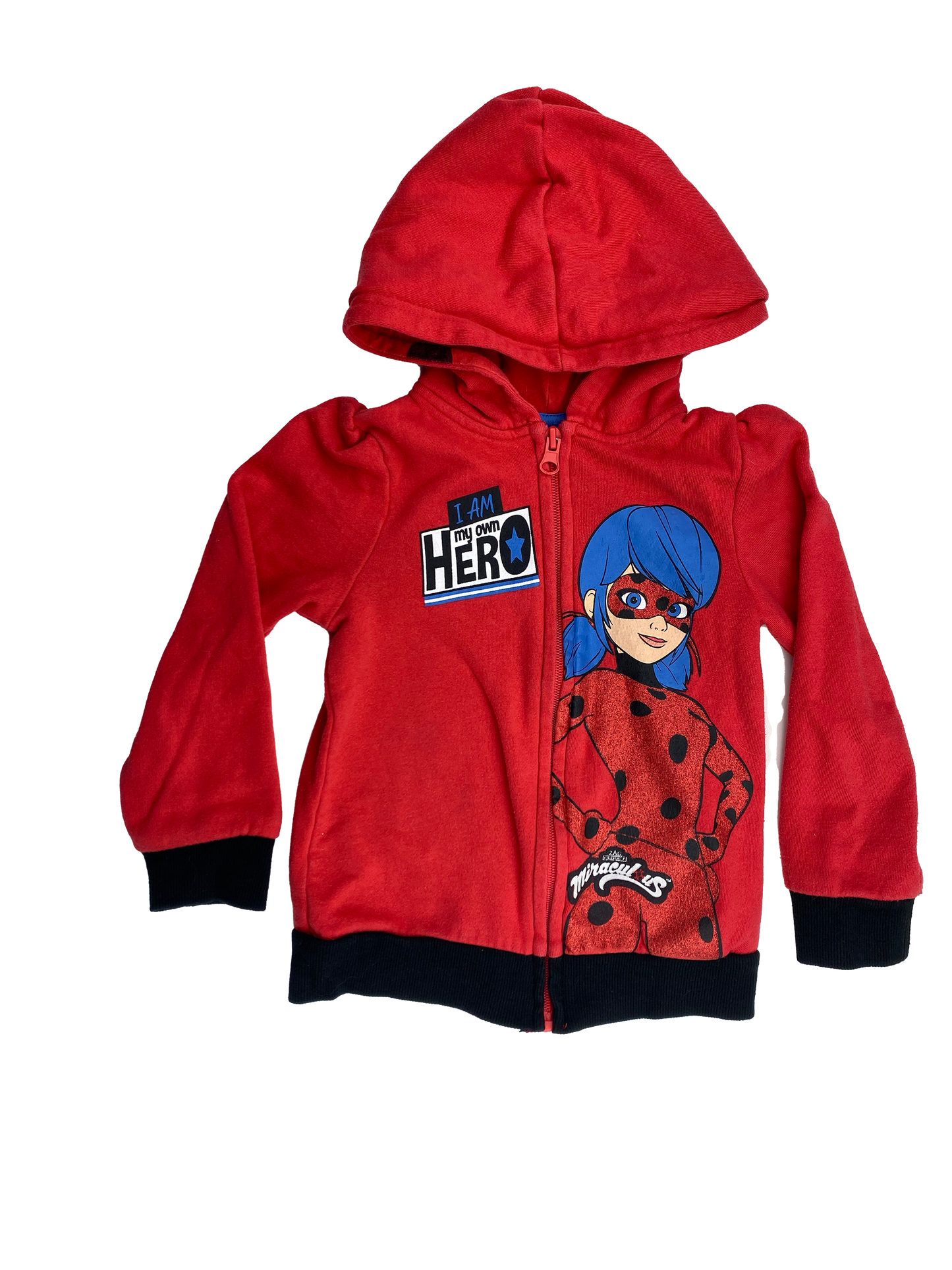 Miraculous Red Sweater with "I Am My Own Hero" 4-5