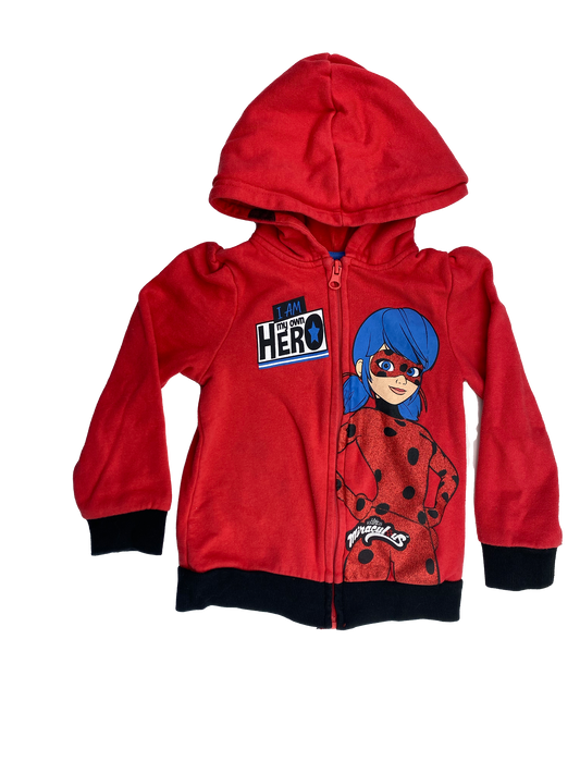 Miraculous Red Sweater with "I Am My Own Hero" 4-5