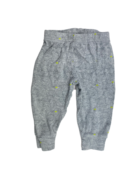 Simple Joys Grey Pull-On Pants with Dinosaurs 12M