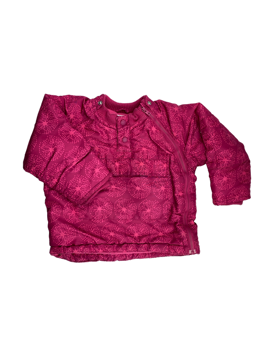 H&M Pink Winter Jacket with Side Zip 12-18M