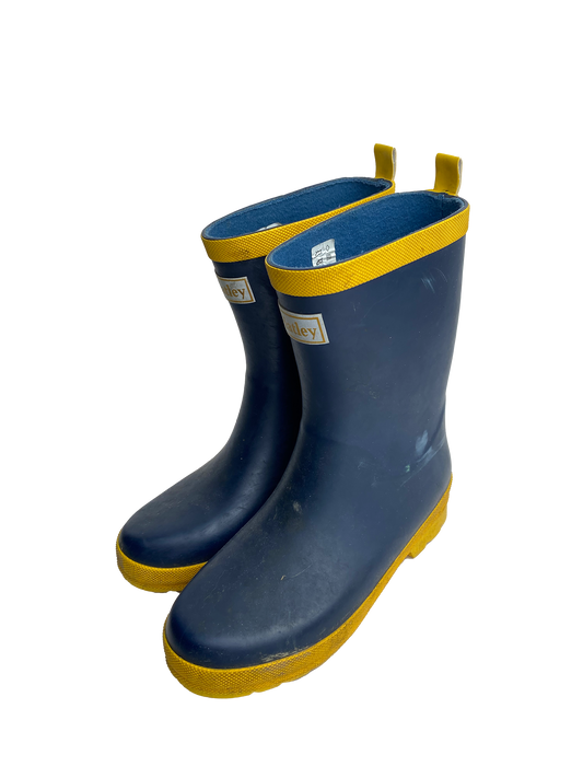 Hatley Blue & Yellow Rain Boots 3Y