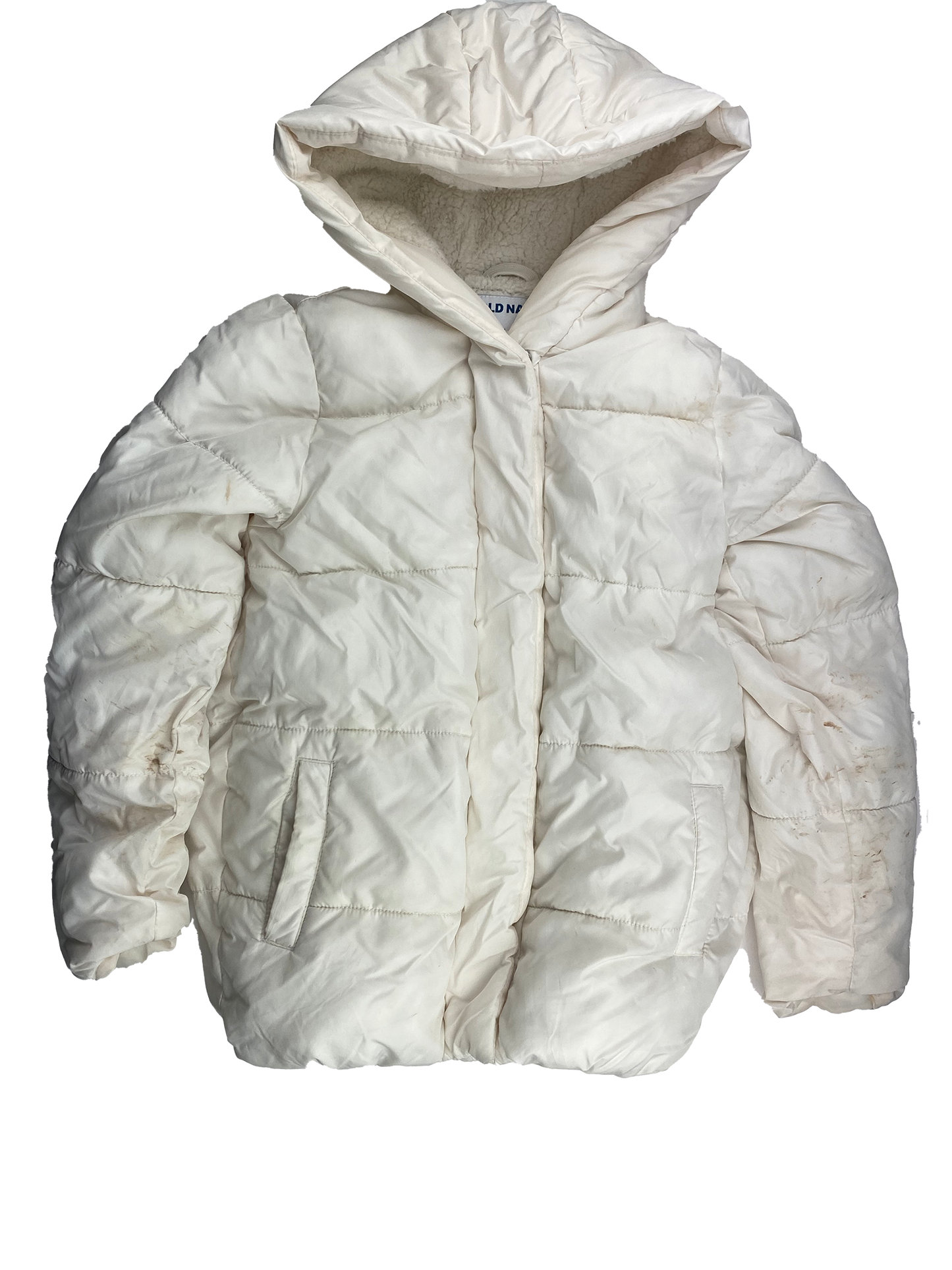 ❗️Stained Sleeves: Old Navy White Puffer Jacket 10-12