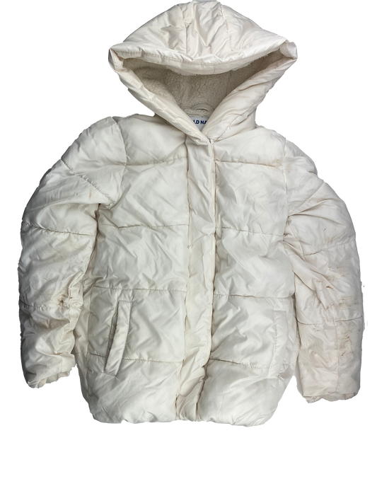❗️Stained Sleeves: Old Navy White Puffer Jacket 10-12