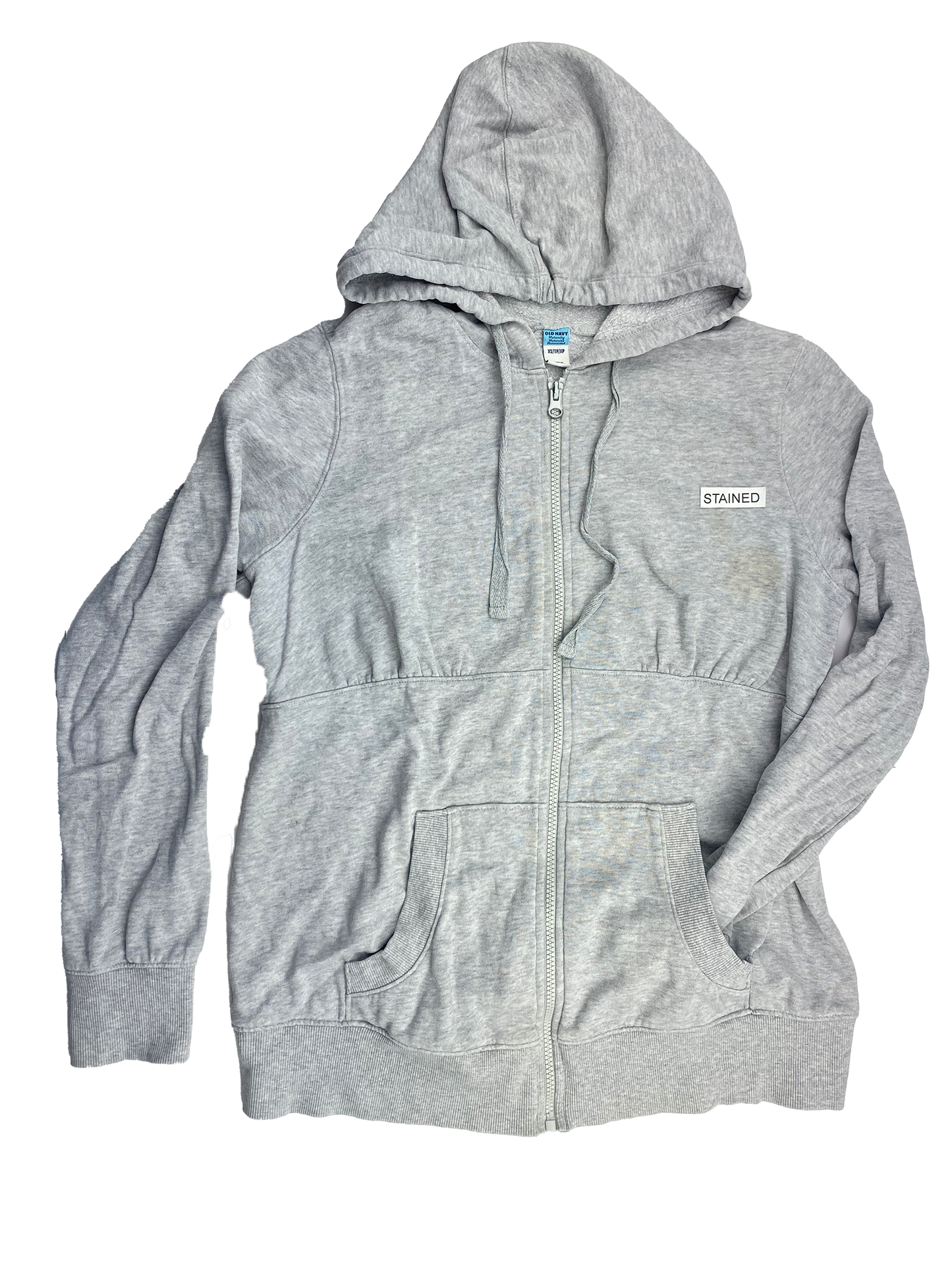 ❗️Stained: Old Navy Grey Zip-Up Maternity Hoodie XS