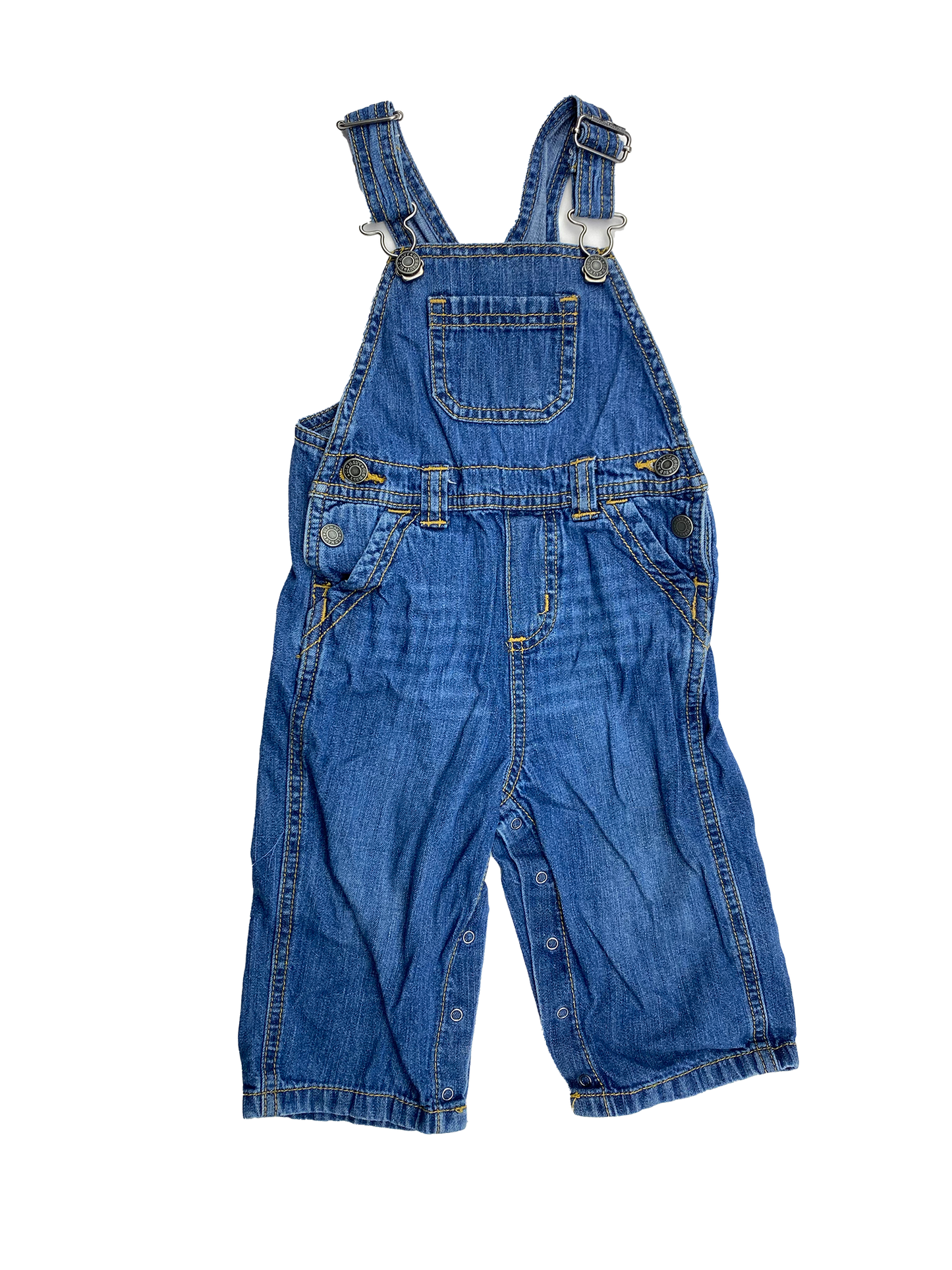 Old Navy Dark Wash Overalls 12-18M