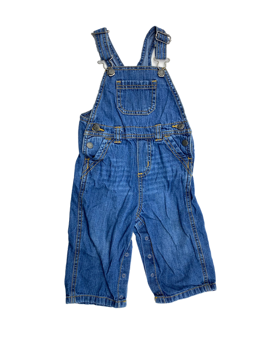 Old Navy Dark Wash Overalls 12-18M