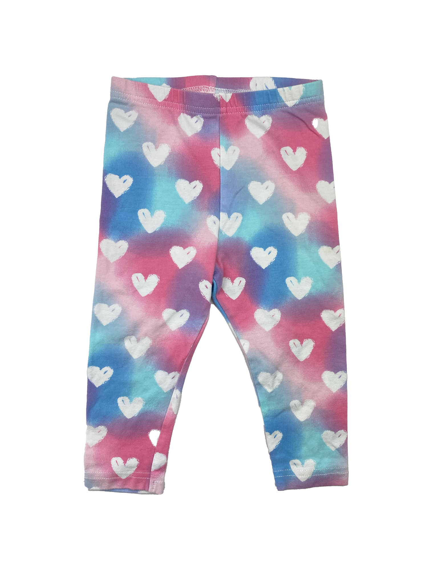 Carter's Multicoloured Tie Dye Leggings with White Hearts 18M