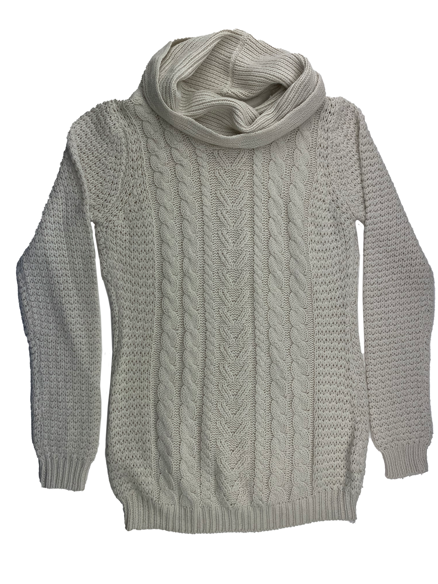 Thyme Cream Cable Knit Maternity Sweater S