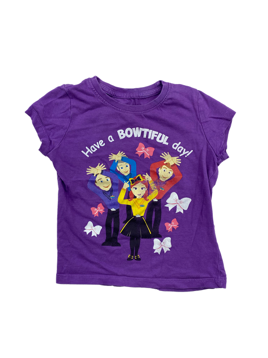 The Wiggles Purple T-Shirt with "Have A Bowtiful Day" 3T