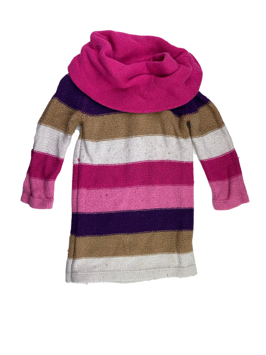 Joe Fresh Multicoloured Striped Cowl Neck Sweater 2T