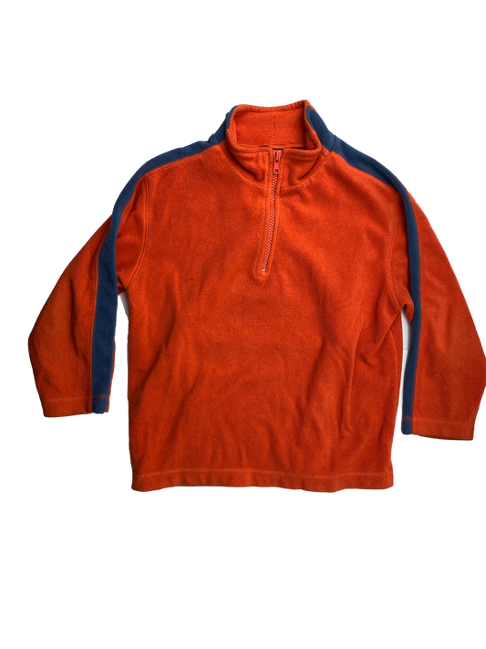 Old Navy Orange Fleece Half-Zip Pullover 6