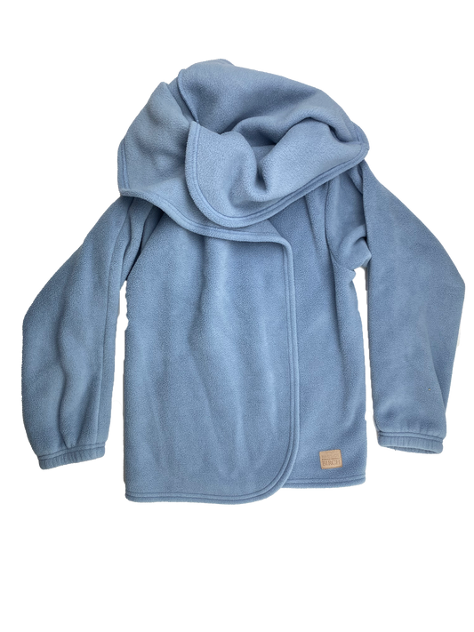 Haus of Birch Blue Fleece Cowl Neck Sweater 5-6