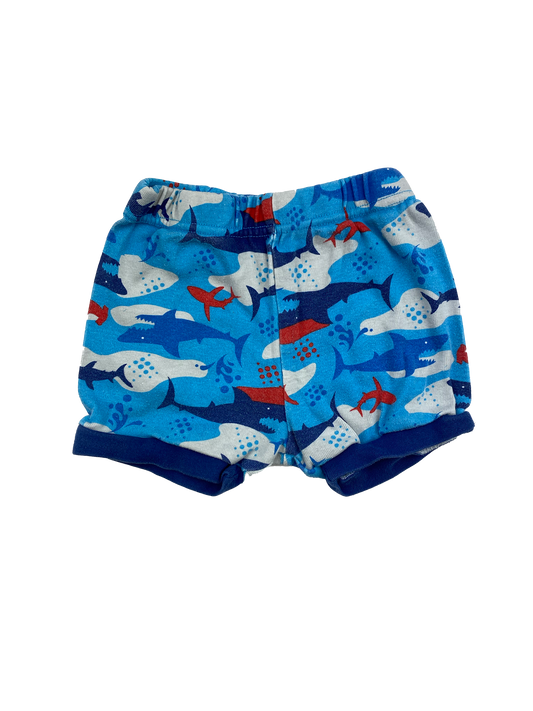 Blue PJ Shorts with Sharks 3T