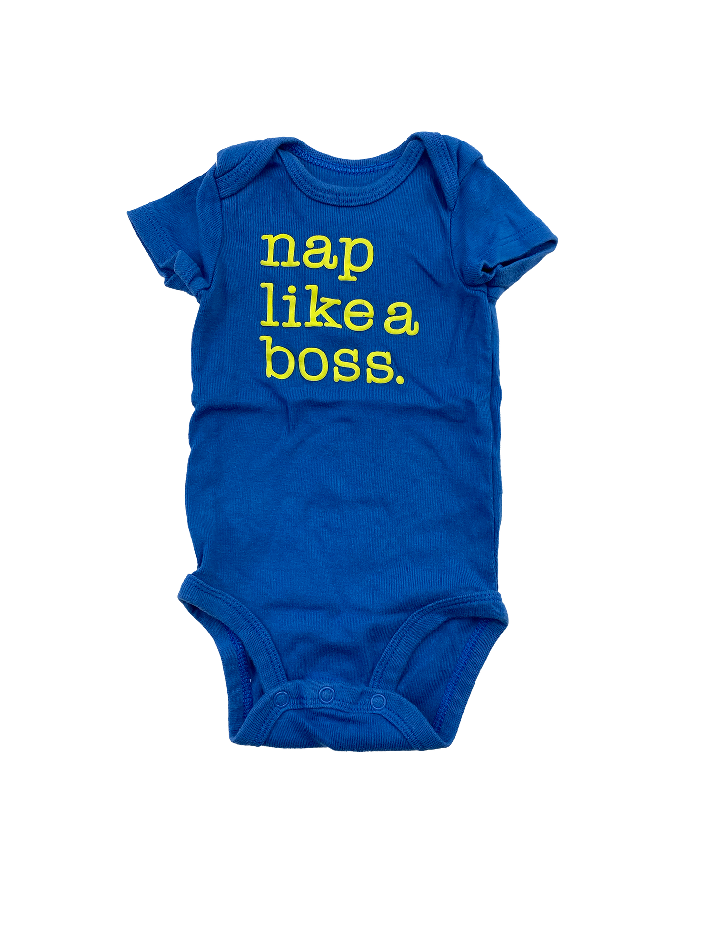 Carter's Blue Onesie with "Nap Like A Boss" 0-3M