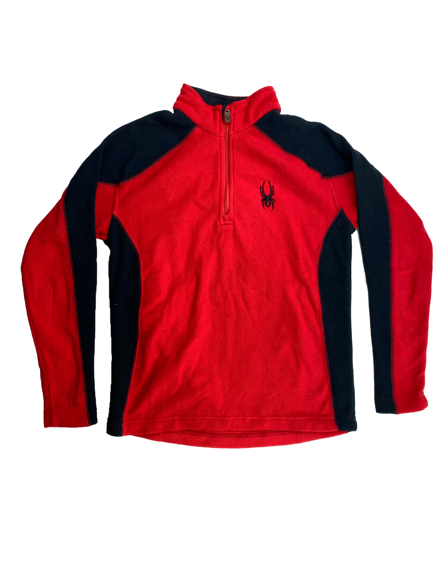 Spyder Red & Black Fleece Half-Zip Pull-Over Sweater 8