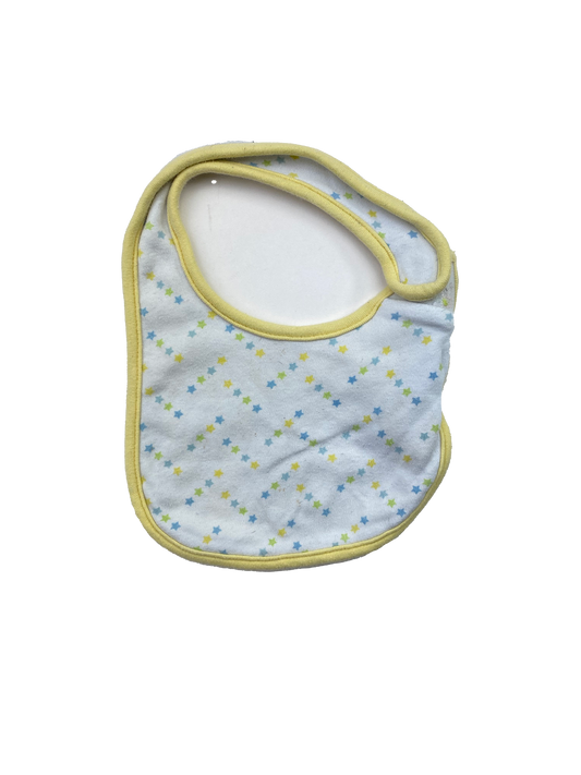 Babies R Us White & Yellow Bib with Stars OS