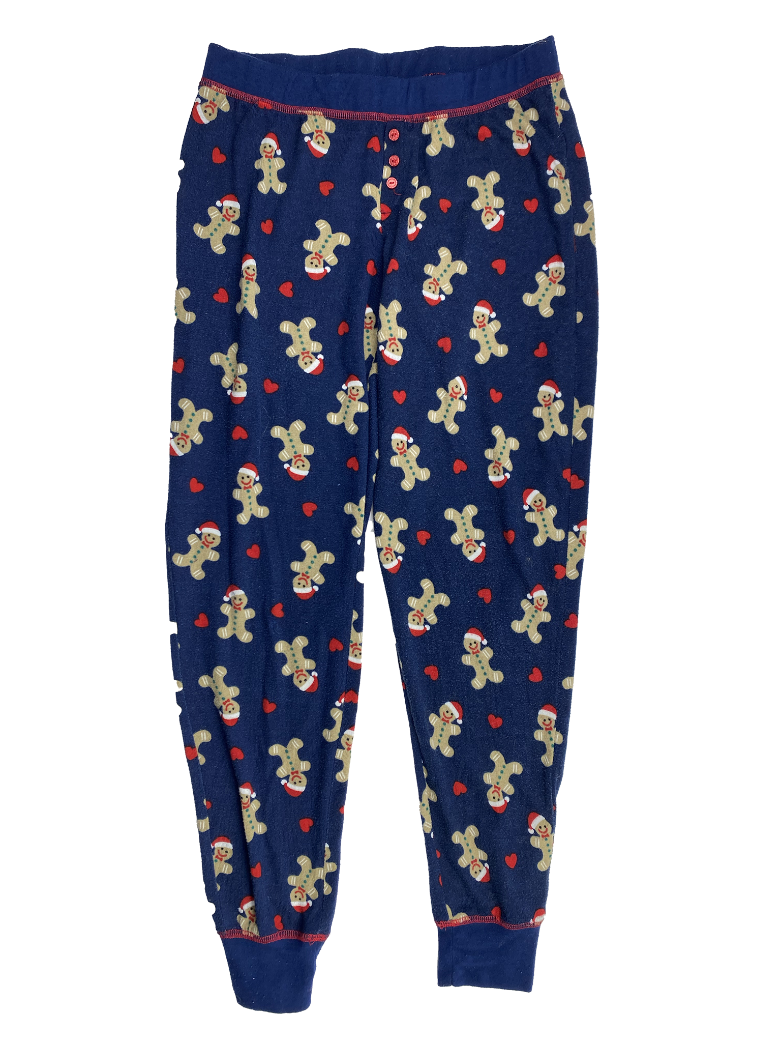 Sleep Riot Navy PJ Bottoms with Gingerbread Man 7 8