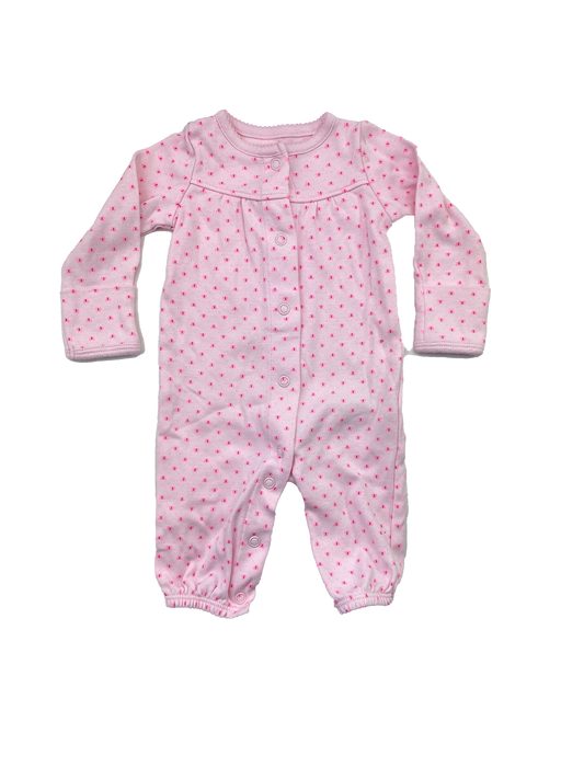 Precious Firsts Pink Jumpsuit with Butterflies NB