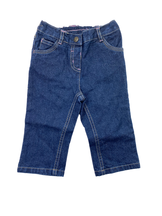 George Dark Wash Jeans with Heart Pockets 6-12M