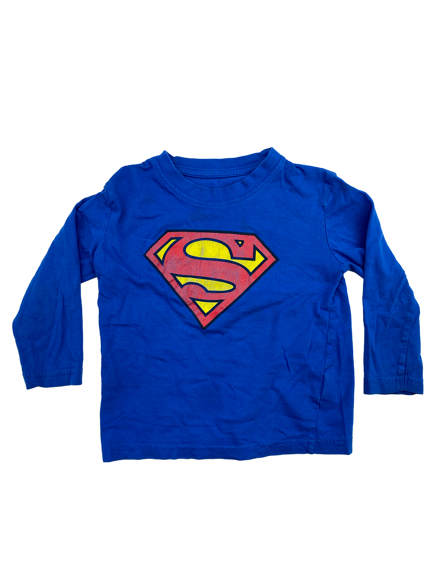 Superman Blue Long Sleeve Shirt with Superman Logo 2T