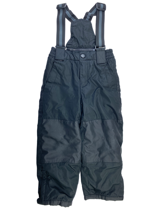 George Black Snow Pants with Removable Bib 4-5