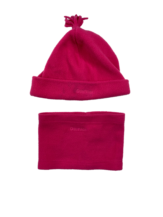 OshKosh Pink Fleece Hat & Neck Warmer 5