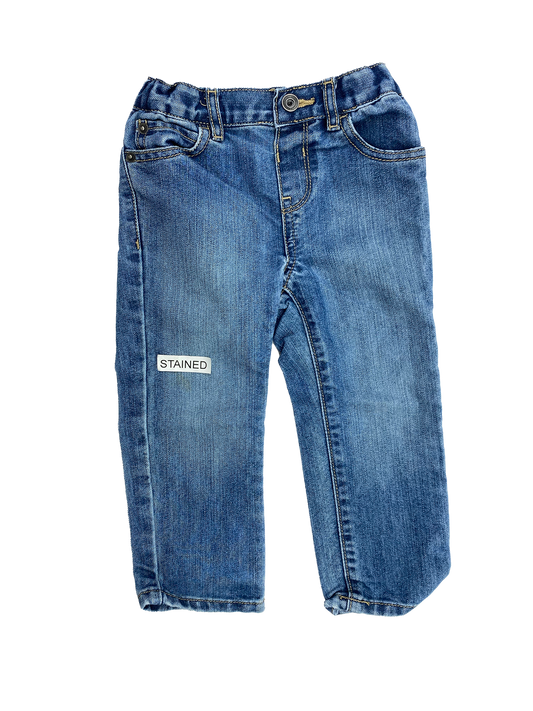 ❗️Stain: OshKosh Skinny Leg Medium Wash Jeans 2T