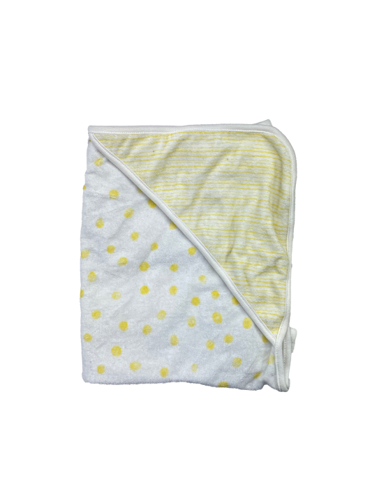 Joe Fresh White & Yellow Hooded Towel