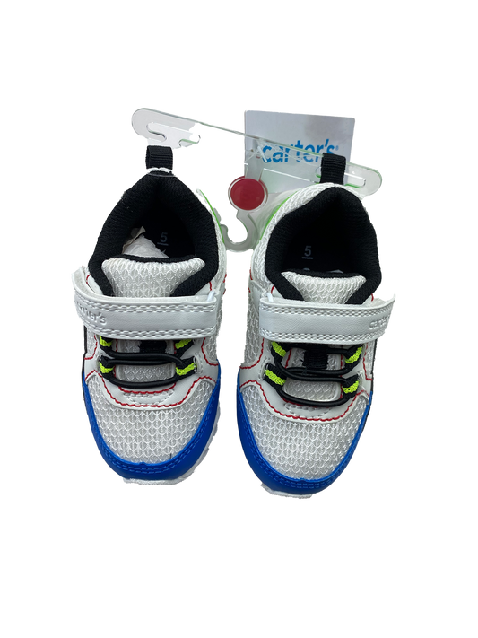 Carter's White Running Shoes with Velcro Strap 5