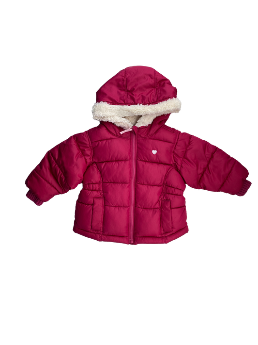 Old Navy Pink Puffer Winter Jacket 6-12M