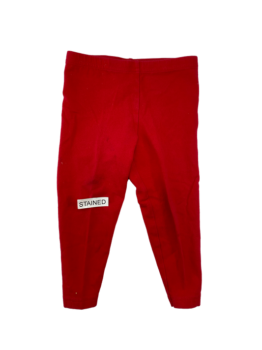 ❗️Stained: Carter's Red Leggings 24M