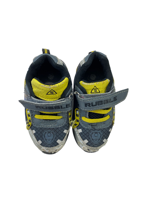 Paw Patrol Grey & Yellow Running Shoes with "Rubble" & Pups 5