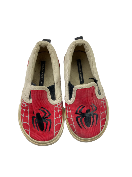 Baby Gap Red Slip Ons with Spiderman Logo 6
