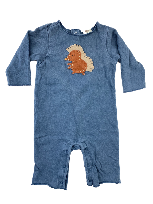 Old Navy Blue Jumpsuit with Hedgehog 3-6M