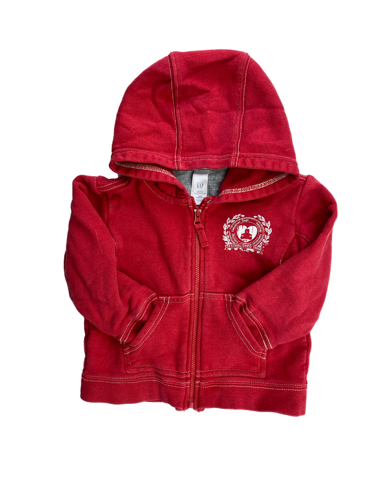 Baby Gap Red Zip-Up Hoodie 18-24M