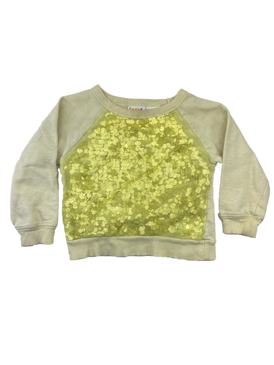 Truly Scrumptious Yellow Pull-Over Sweater with Sequins 2T