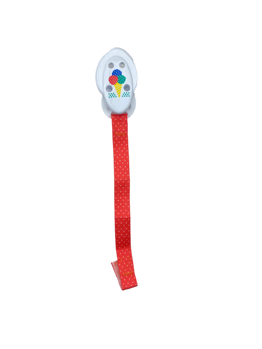 Red Pacifier Clip