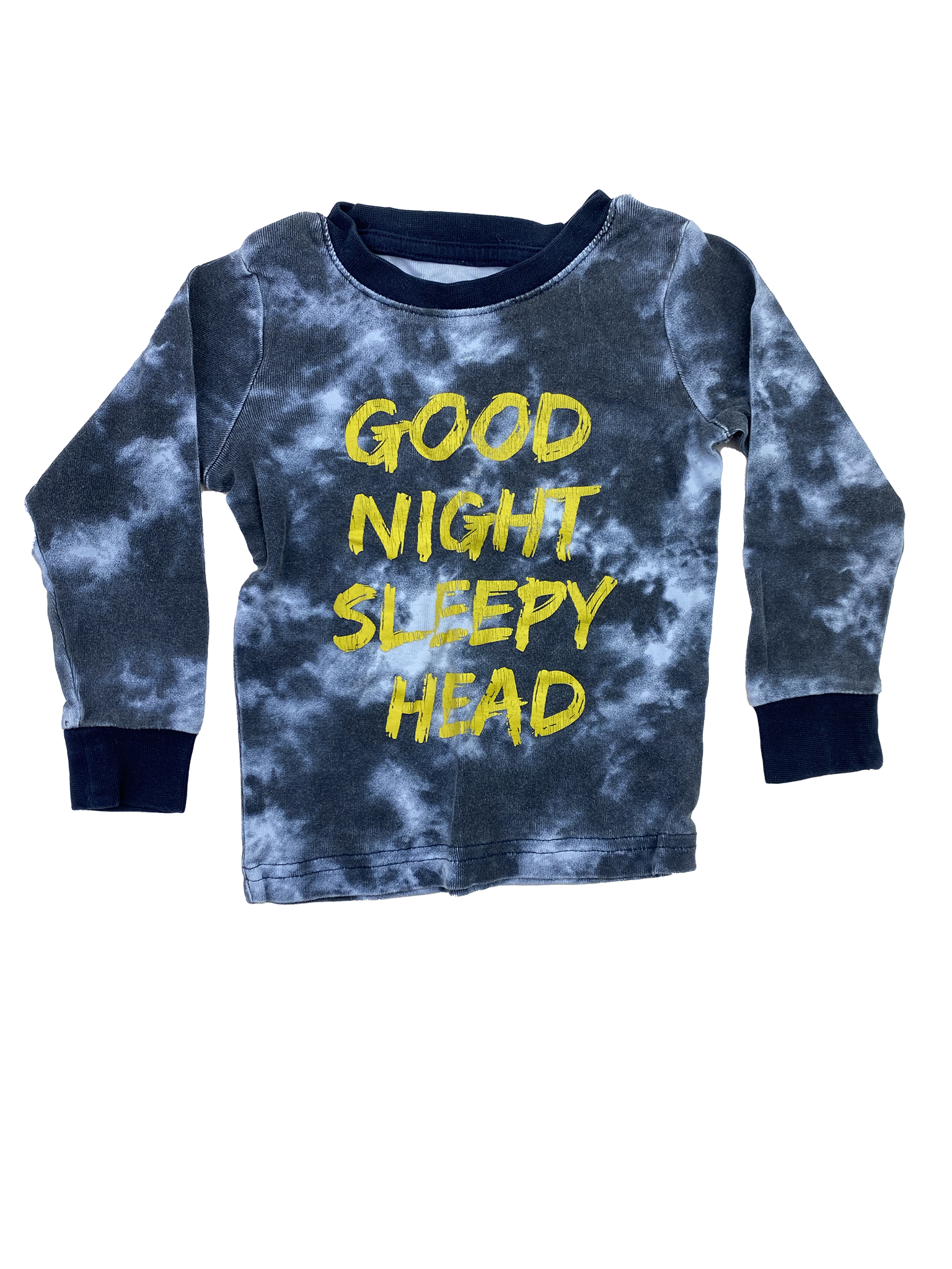George Navy Long Sleeve PJ Top with Good Night Sleepy Head 2T