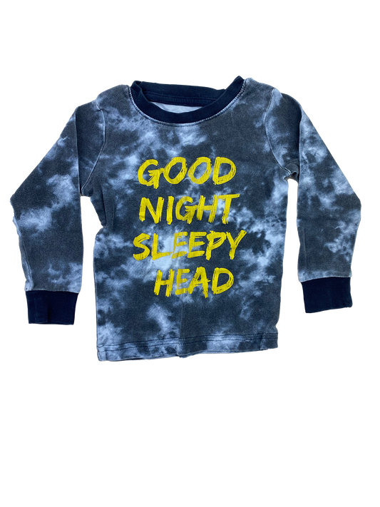 George Navy Long Sleeve PJ Top with "Good Night Sleepy Head" 2T