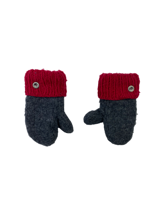 Grey & Red Mittens Toddler Small