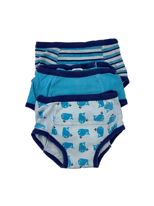 Luvable Friends 3-Pack Blue Training Underwear 3T