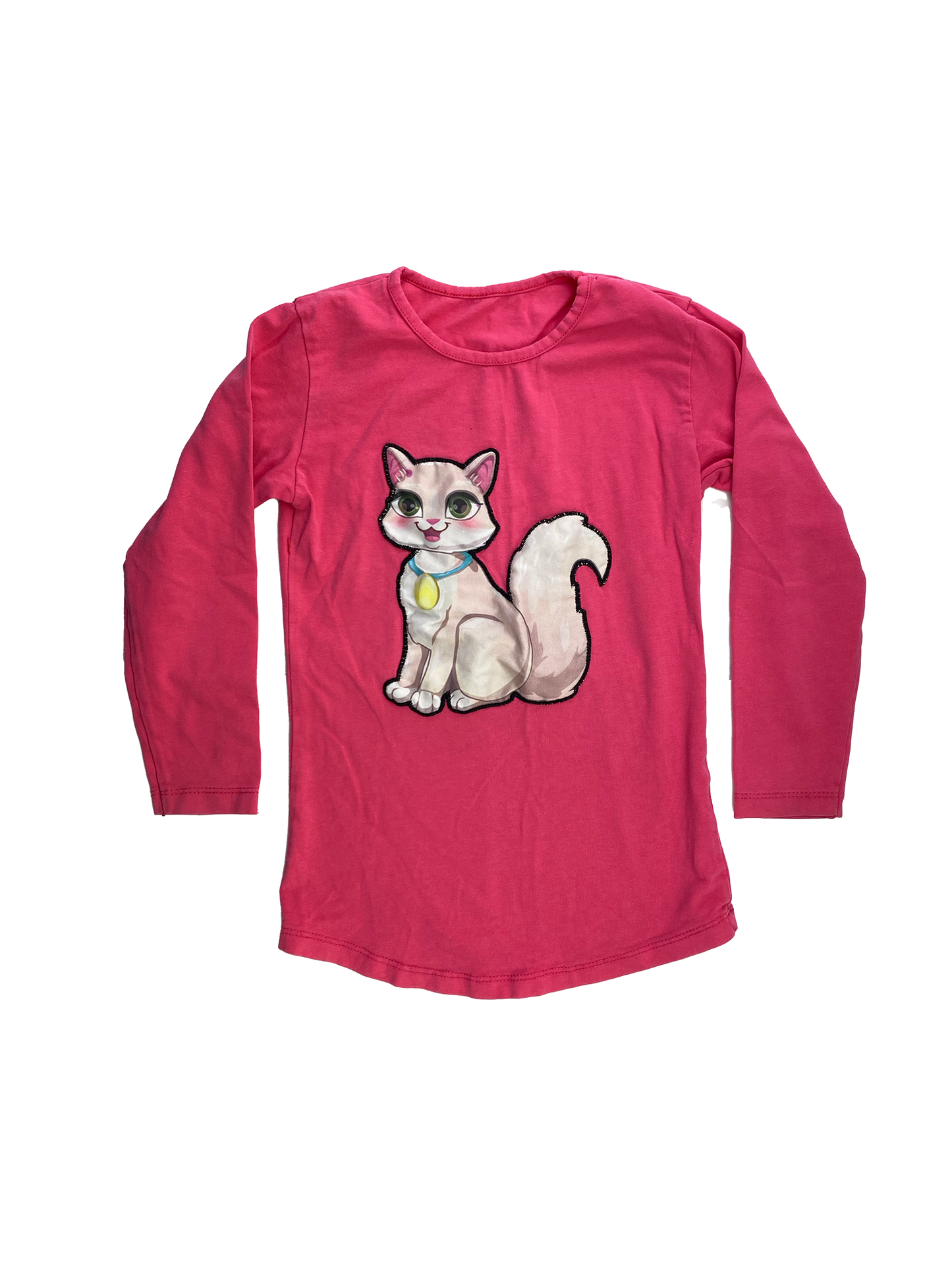 Pink cat hot sale t shirt