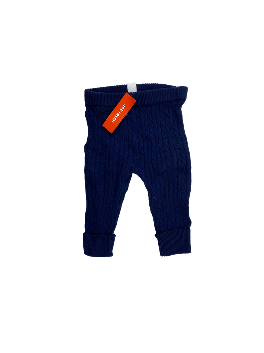 Joe Fresh Navy Cable Knit Leggings 3-6M