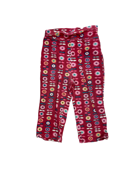 Joe Fresh Red Pull-On Pants with Flowers 18-24M