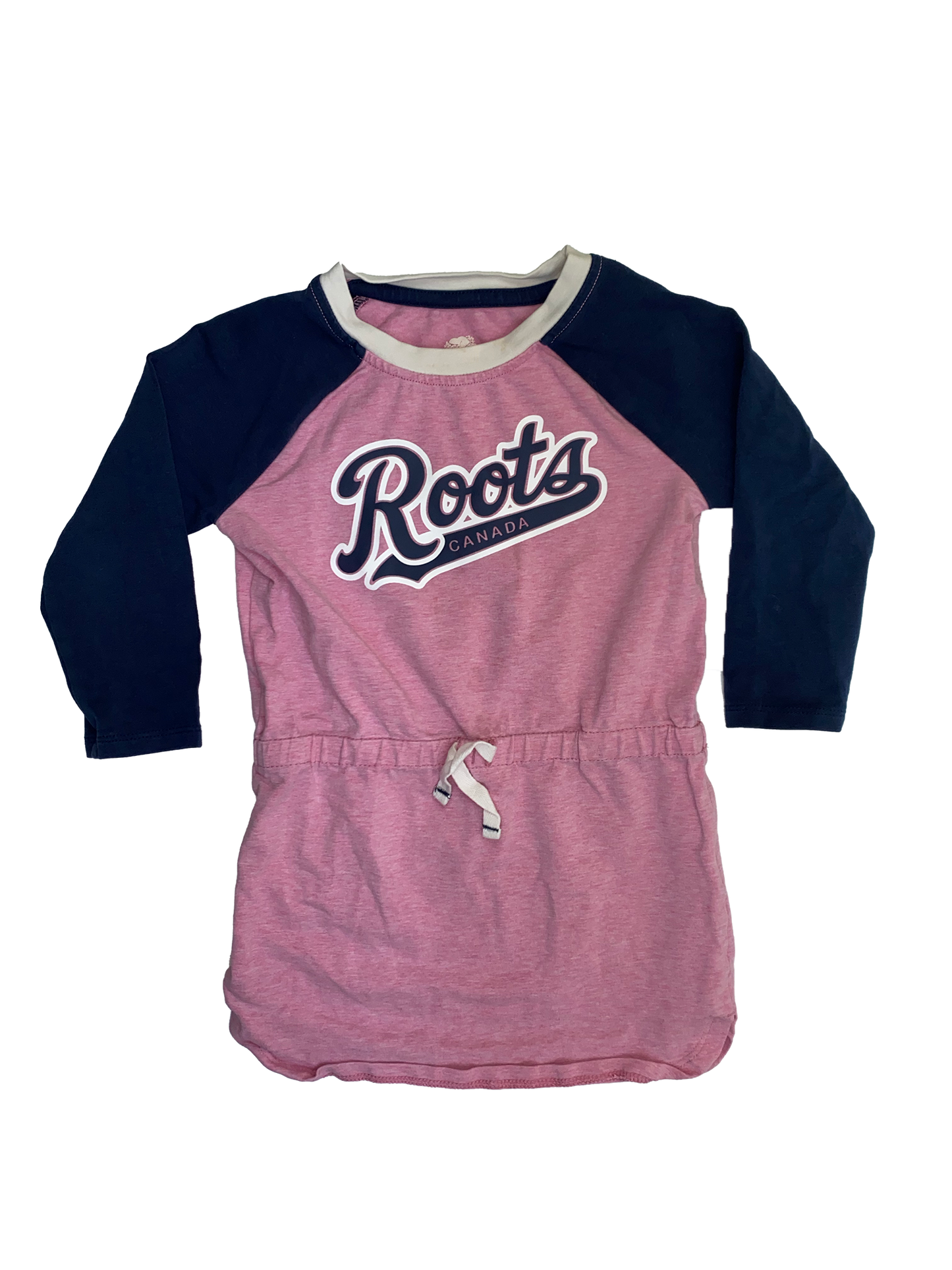 Roots Pink & Navy Long Sleeve Dress 18-24M