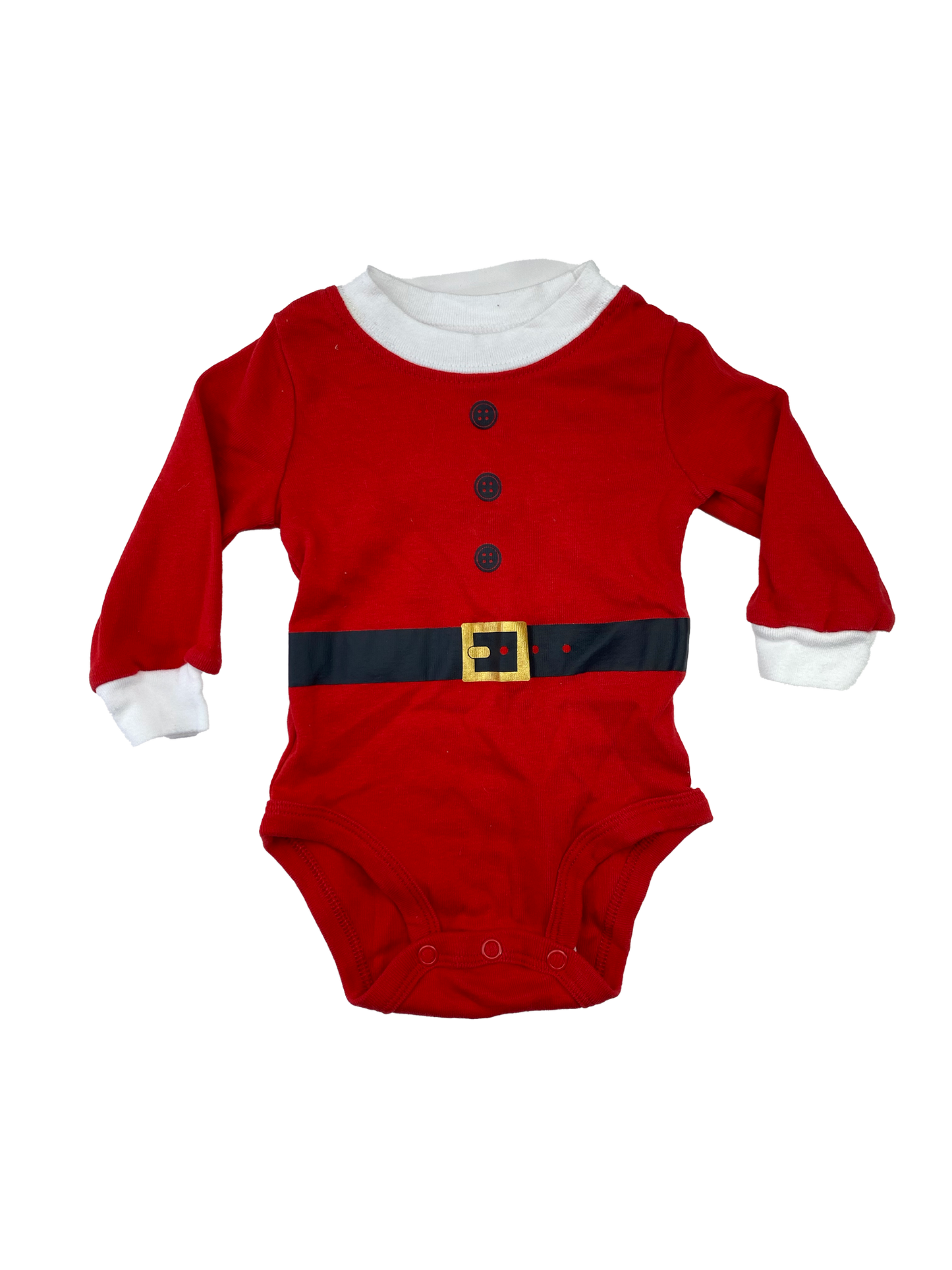 Carter's Red Santa Long Sleeve Onesie 3M